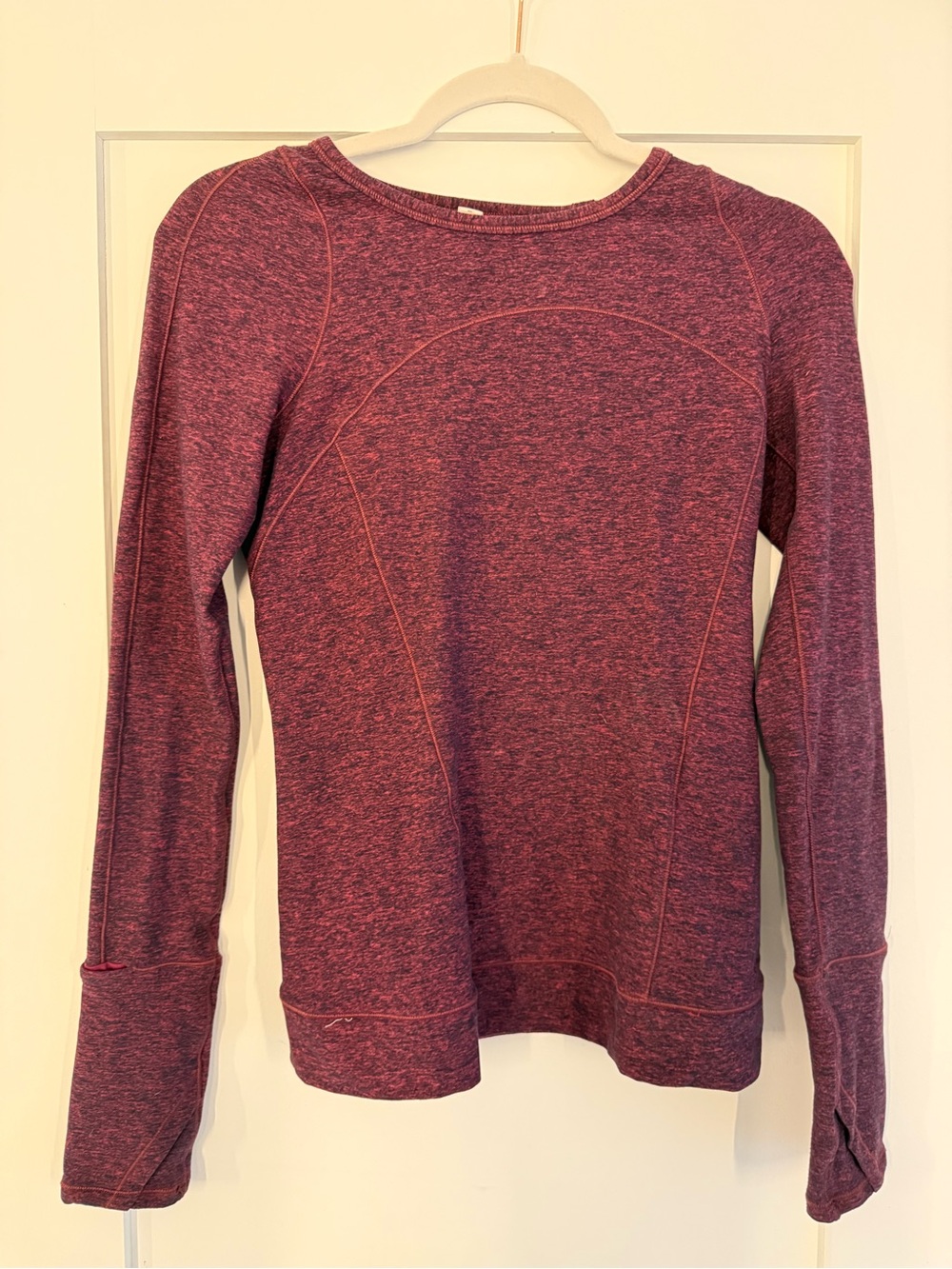 lululemon athletica Long-Sleeve Crew Top in Heather Plum
